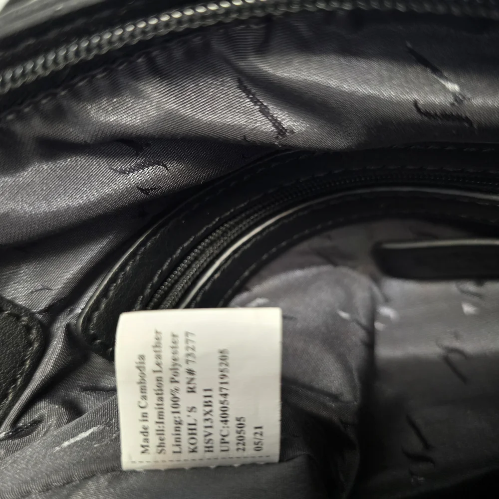 Simply Vera Vera Wang Black Textured Crossbody Bag - Picture 7 of 16